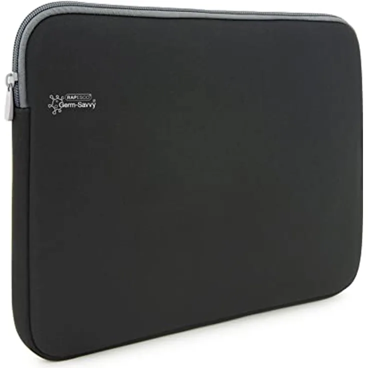 Rapesco 1693 Germ-Savvy Antibakteriell, 14“ Laptop Hülle, Schwarz