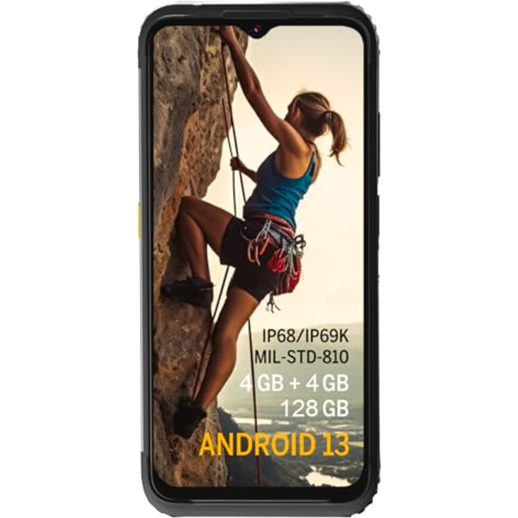 Bea-Fon AGM MOBILE H6 light Smartphone Rugged (128 GB, Schwarz, 6.50", Dual SIM, 50 Mpx, 4G), Smartphone, Schwarz – Bild 1