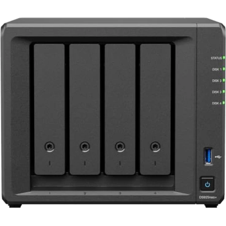 Synology DiskStation DS925neo+ NAS 4-Bay, AMD Ryzenâ„¢ V1500B, 4GB DDR4 RAM, 2x 2.5G Ethernet, 2x M.2 SSD Steckplätze – Bild 1