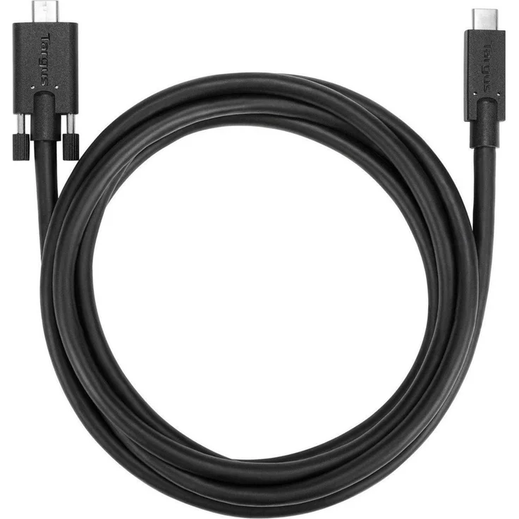 Targus 1.8m USB-C zu USB-C Dock Kabel, 10Gbps Übertragung, schraubbarer Anschluss, 100W Power Delivery