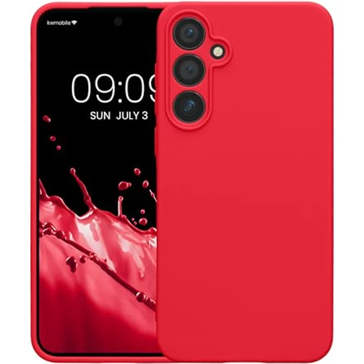 kwmobile Handyhülle für Samsung Galaxy A55 5G - weiches Silikon Case in Neon Pink, flexibel, reißfest, rutschfest und mit präzisen Ausschnitten für Kamera und Anschlüsse – Bild 5