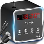 Retoo 3W Würfelradio, Tragbarer Lautsprecher mit integriertem FM-Radio, Micro SD TF und USB, Schwarz-Grau - Preisvergleich