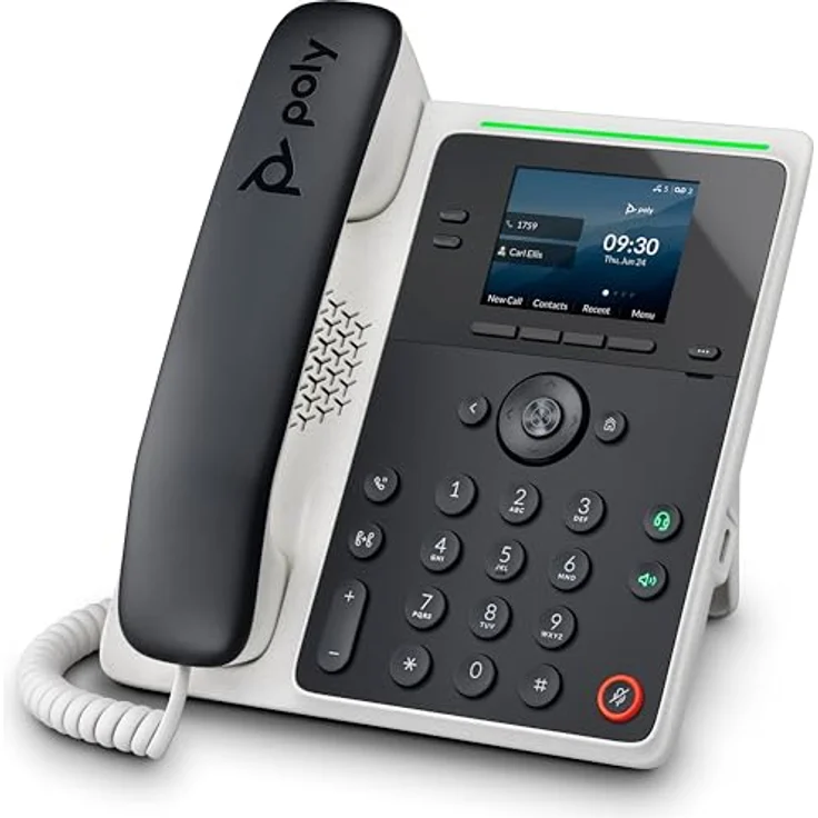 HP Poly Edge E100 IP Telefon, PoE-fähig mit Hintergrundgeräuschreduzierung und modernem Design – Bild 2