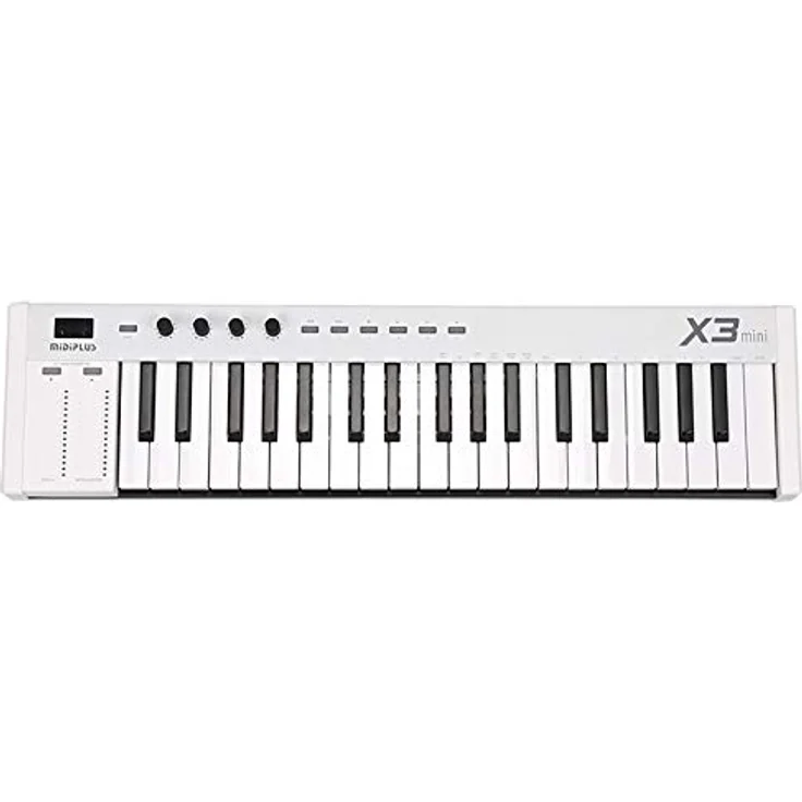 Midiplus X3 mini, USB MIDI-Controller mit 37 anschlagdynamischen Mini-Tasten, 4 programmierbaren Drehreglern, Touch-Strips für Pitch Bend und Modulation – Bild 2