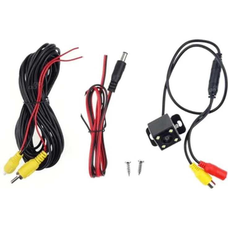 AMiO HD-315-LED Rückfahrkamera mit 4 LED Nachtsicht, 720p Auflösung, 110° Blickwinkel, Schwarz – Bild 5