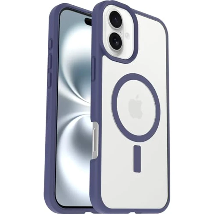 OtterBox Sleek Series MagSafe Hülle für iPhone 16 Plus, stoßfest, ultraschlank, transparent/lila, getestet nach Militärstandard, keine Einzelhandelsverpackung – Bild 3