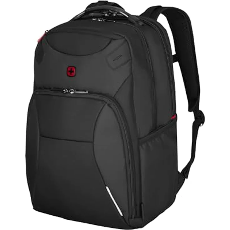 WENGER Cosmic Laptop-Rucksack, recyceltes Außenmaterial, 30 l, Damen Herren, Schwarz – Bild 2