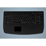 Active Key Industry 4.0 Ultraflat Touchpad Keyboard with NumPad PS2 Black (DE, Kabelgebunden), Schwarz