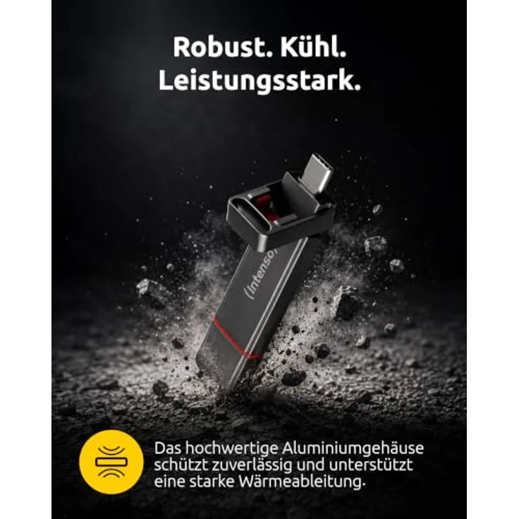Intenso SSD-USB-Speicher UX100, 250 GB, USB 3.2 und USB C, anthrazit, schockresistent – Bild 5
