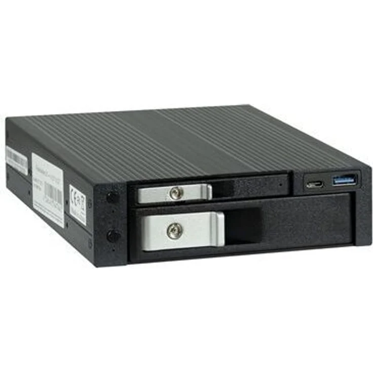 INTER-TECH HDD-Wechselrahmen ST-7227U, kompatibel mit 2,5-Zoll- und 3,5-Zoll-Festplatten, USB 3.0 Type-C und Type-A für schnelle Datenübertragung – Bild 1
