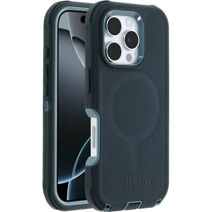 OtterBox Defender Series MagSafe Hülle für iPhone 16 Pro, stoßfest, sturzsicher, extrem robust, Schutzhülle, Grüne – Bild 1
