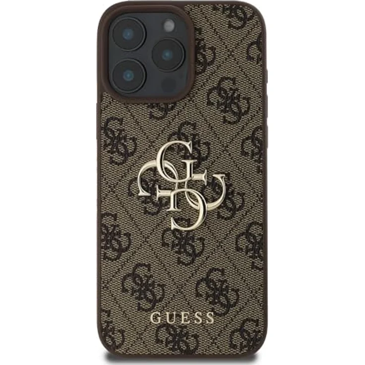 CG MOBILE Guess Hülle Kompatible mit iPhone 16 Pro Max Back-Cover hul - 4G PU Big Logo - Braun – Bild 3