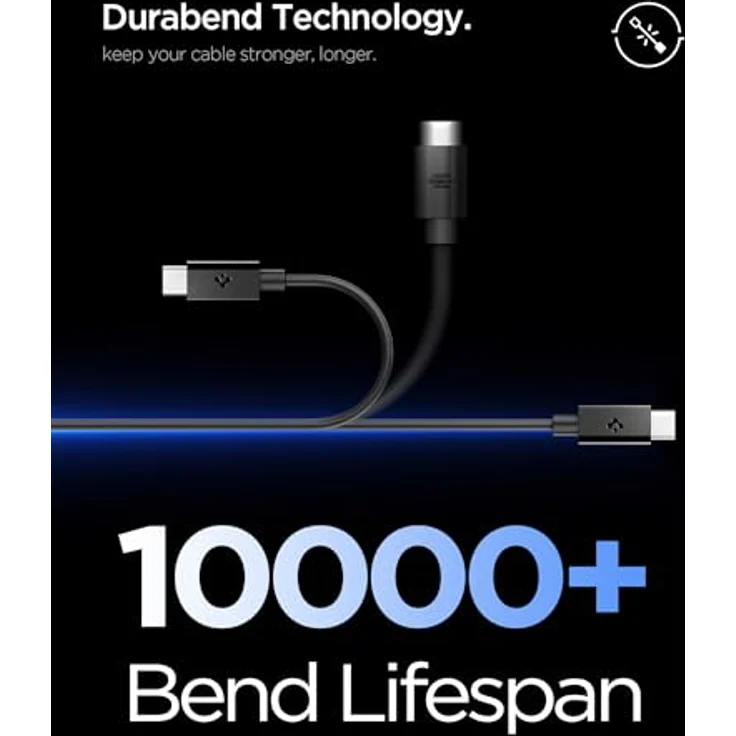 Spigen Essential USB C to USB C 60W Kabel, 1 m, schwarz – Bild 3