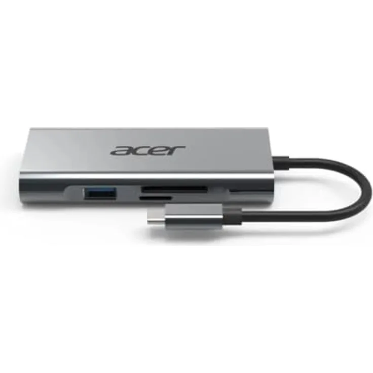 Acer 7-in-1 Mini Dock (Silber, HDMI, USB-A, USB-C)