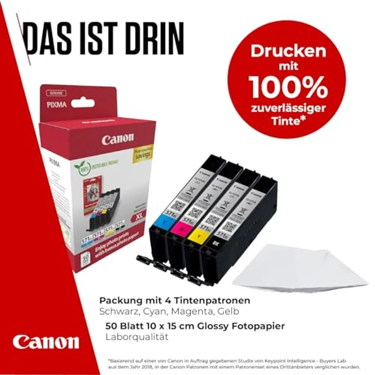 Canon CLI-571XL Tintenpatronen Multipack, 4-farbig, 11 ml, hochergiebig, original – Bild 2