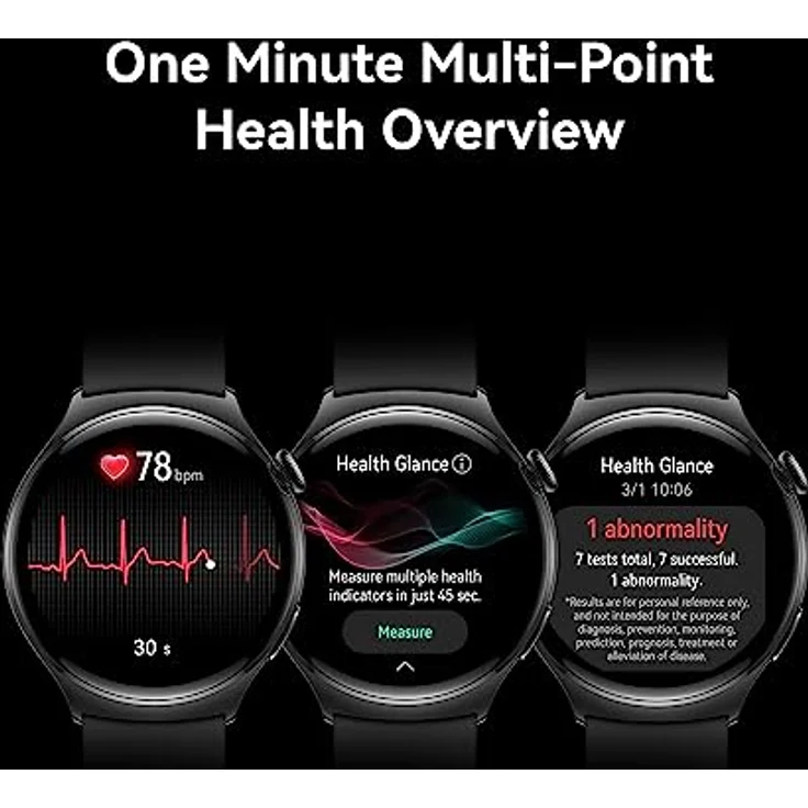 HUAWEI Watch 4 schwarzes Fluoroelastomer-Armband, Schwarz, Einheitsgröße, Klassisch – Bild 5