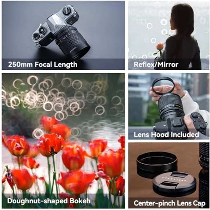 TTArtisan 250 mm F5.6 Reflex, Teleobjektiv mit Doughnut Bokeh, M42-Halterung, Metallgehäuse, Schwarz – Bild 5