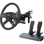 MOZA RACING Truck Driving Simulator Bundle, Gaming-Zubehör mit R5 Direct-Drive-Basis, 400 mm Trucklenkrad, programmierbaren Tasten und SR-P Lite Pedalen, Schwarz