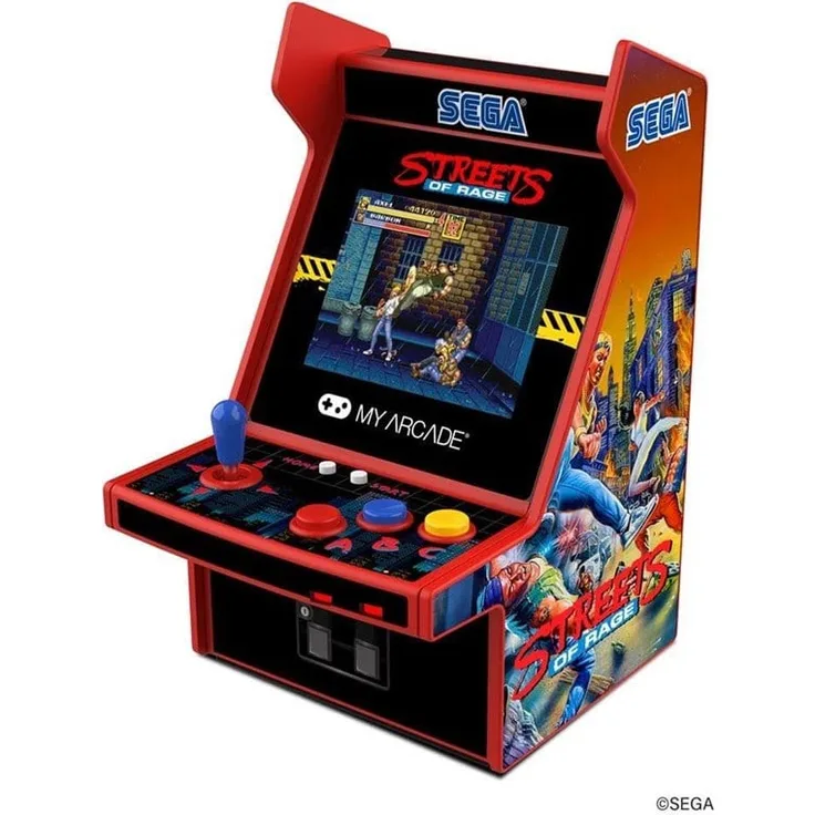 My Arcade Micro Player Pro Streets Of Rage, Tragbare Retro Arcade-Konsole mit 7 cm HD Bildschirm und integriertem Lautsprecher