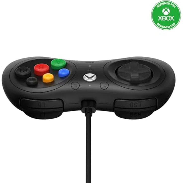8bitdo M30 Gaming Controller, offiziell lizenziert für Xbox Series X, Xbox One und Windows, kabelgebunden mit 3,5-mm-Audiobuchse, Schwarz – Bild 3