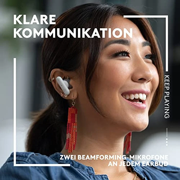 Logitech G FITS True Wireless Gaming Earbuds, individuell zugeschnittene Passform, LIGHTSPEED + Bluetooth, vier Beamforming-Mikrofone, PC, Mac, PS5, PS4, Mobile, Nintendo Switch - Weiß – Bild 5