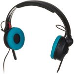 Sennheiser HD-25 Thomann Edition, geschlossene Monitoring-Kopfhörer mit 16-22000 Hz Übertragungsbereich, türkisfarbene und schwarze Ohrpolster