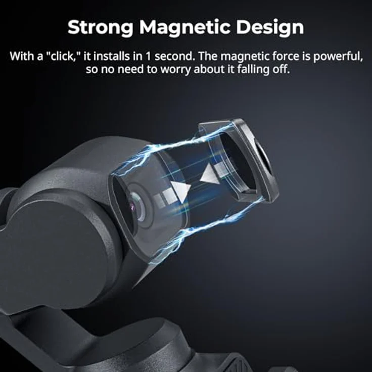 SMALLRIG Magnetfilter-Set für DJI Osmo Pocket 3, VND2-5-Filter, ND16/CPL-Filter, LPF-Filter, Displayschutz - 4776, einzigartiges "Small Ear"-Design, Mehrfach beschichtetes optisches HD-Glas, magnetisches Design, leicht und kompatibel mit Pocket 3. – Bild 3