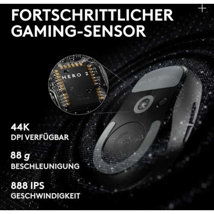 LOGITECH G PRO X SUPERLIGHT 2c SE, kabellose Gaming-Maus mit HERO 2-Sensor und 88 Stunden Akkulaufzeit, schwarz – Bild 7