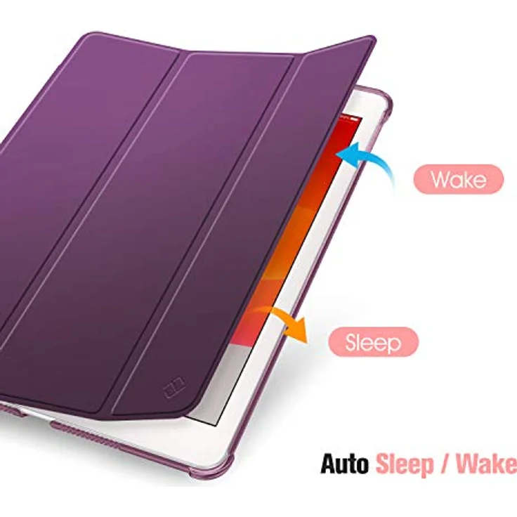 Fintie Hülle für iPad 9. Generation 2021/8. Gen 2020/7. Gen 2019 10.2 Zoll mit Stifthalter, ultradünne leichte Schutzhülle mit transparenter Rückseite und Auto Schlaf/Wach Funktion, Lila – Bild 5