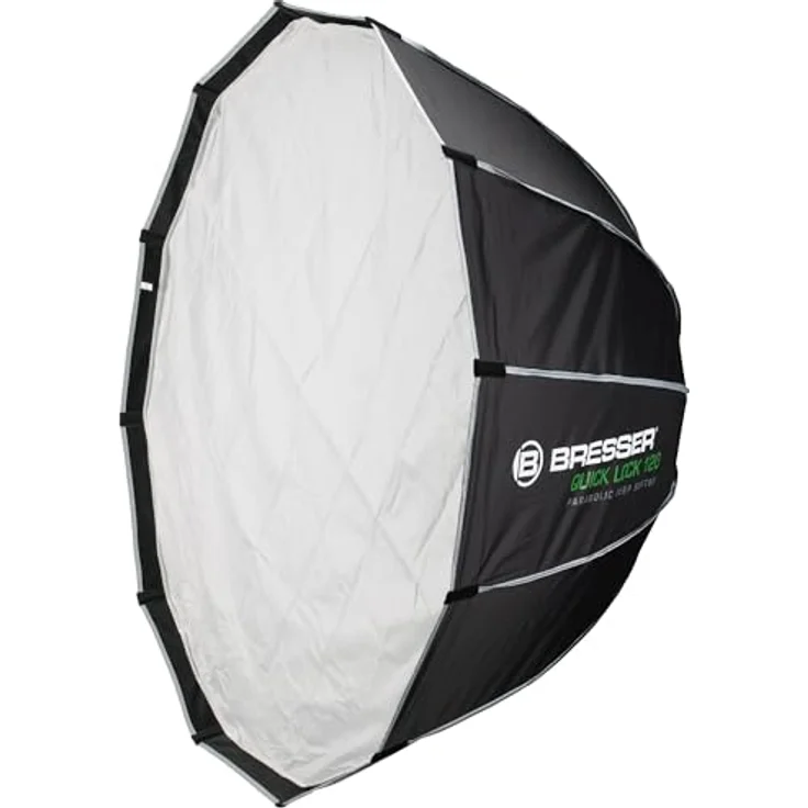 Bresser Quick Lock 120 Deep Parabolic Softbox, Parabolische Softbox mit Grid und Bowens Anschluss, Ideal für Produkt- und Beautyfotografie – Bild 2