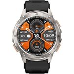 KOSPET TANK T3 Smartwatch, 1,4 Zoll AMOLED, wasserdicht, Silber, 170+ Sportmodi, 500 mAh Akku