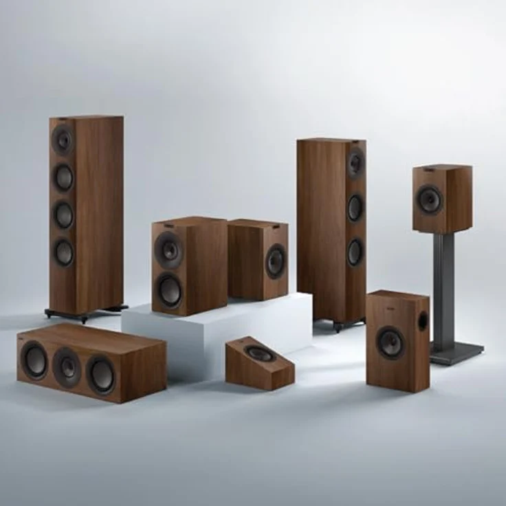 KEF Q4 Meta passiver Center- / LCR-HiFi-Wandlautsprecher, Nussbaum | Uni-Q-Treiber mit MAT | Heimkino & Gaming – Bild 5