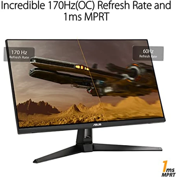 ASUS TUF Gaming VG27AQA1A - 27 Zoll WQHD Monitor - 170 Hz, 1ms MPRT, FreeSync Premium, HDR 10 - VA Panel, Schwarz – Bild 3