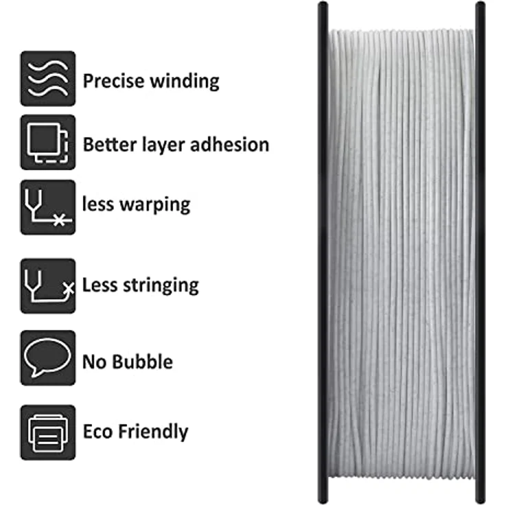 GIANTARM Silk PLA Filament 1.75mm, 3D Drucker Filament Seidenmarmor, 1kg Spule mit hochwertigem Marmoreffekt – Bild 4