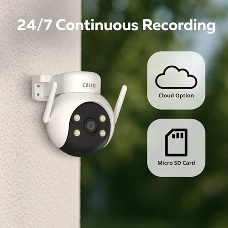 CALEX Smart Security Sicherheitskamera PTZ 2K, Outdoor-Kamera mit 355° Schwenk, Nachtsicht, 2-Wege-Audio & App-Steuerung, wasserdicht IP65 – Bild 4