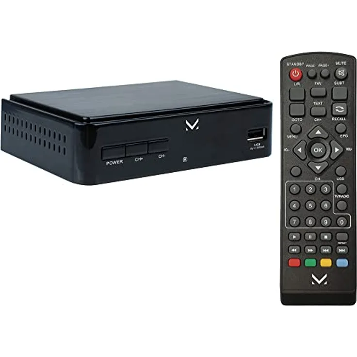 Majestic DEC 665, DVB-T2 HD digitaler terrestrischer Decoder mit USB-Eingang, Fernbedienung, SCART und HDMI