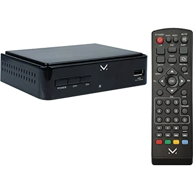 Majestic DEC 665, DVB-T2 HD digitaler terrestrischer Decoder mit USB-Eingang, Fernbedienung, SCART und HDMI – Bild 1