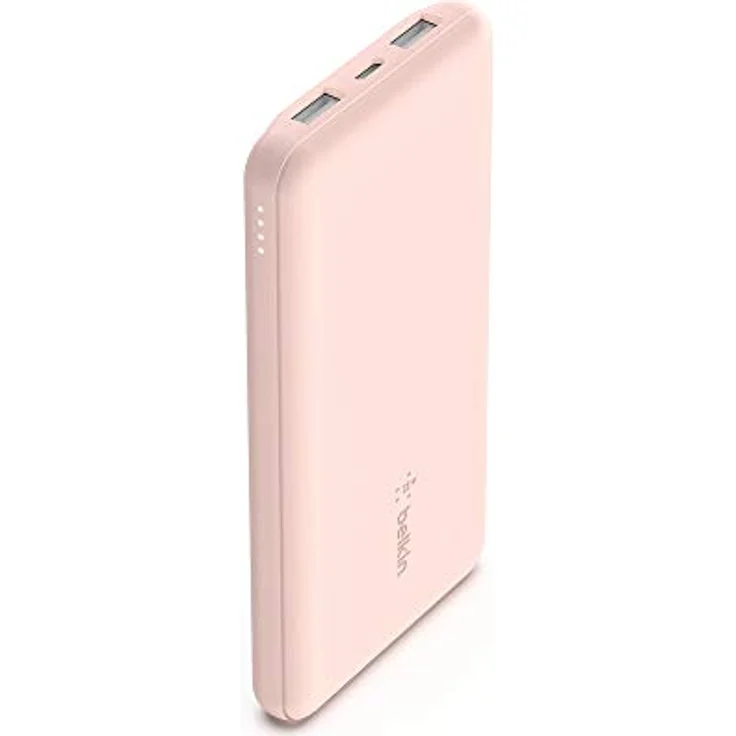 Belkin USB-C-Powerbank (10.000 mAh, 1 USB-C-Port und 2 USB-A-Ports zum Laden von iPhone, AirPods, iPad, Android- oder Anderen Geräten mit bis zu 15 W) - Roségold – Bild 1