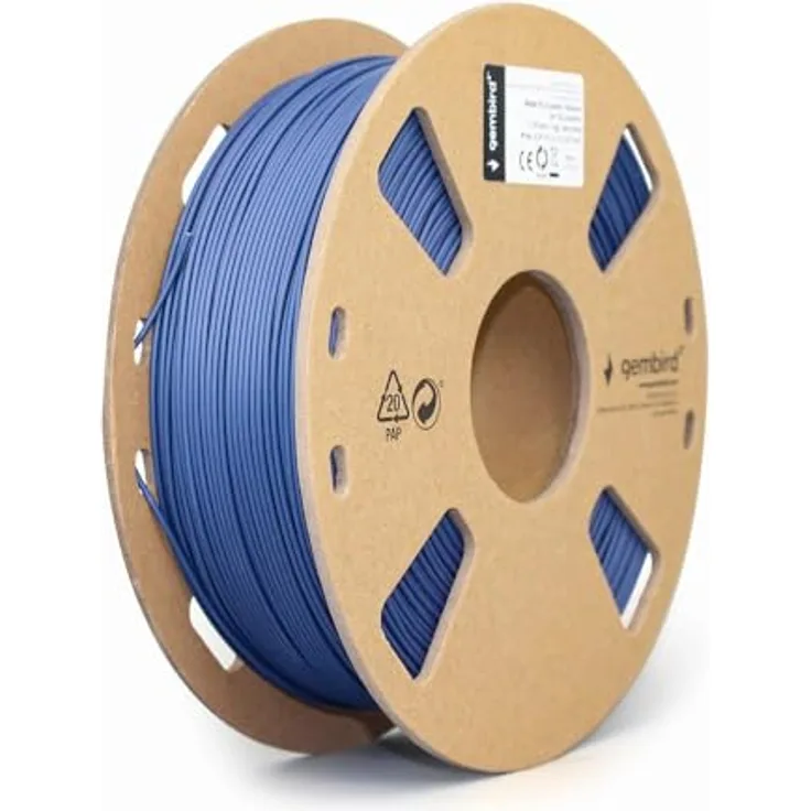 GEMBIRD3 Matte PLA Filament, Navy Blue, 1,75 mm, 1 kg - Hochwertiges 3D-Druckmaterial mit gutem Preis-Leistungs-Verhältnis