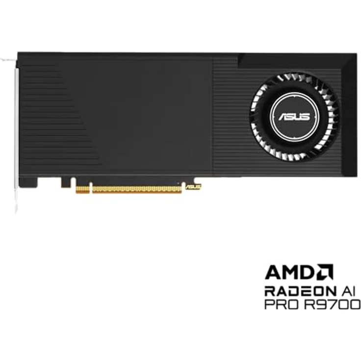 ASUS Turbo Radeon AI PRO R9700, Workstation Grafikkarte mit 32GB GDDR6 VRAM, AMD RDNA 4 Architektur, 2-Slot Design, KI-gesteuerte Workflows, PCIE 5.0, 1x HDMI 2.1b und 3x DisplayPort 2.1a – Bild 2
