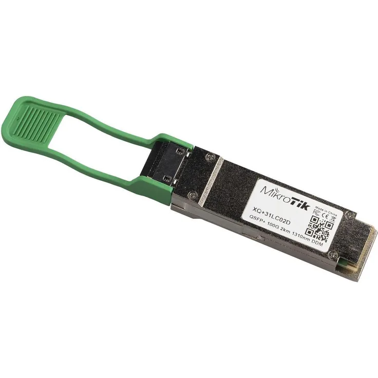 MikroTik XQ+31LC02D QSFP28 Modul, 100G Transceiver für Single-Mode-Fasern, 2 km Reichweite, 1310 nm CWDM4