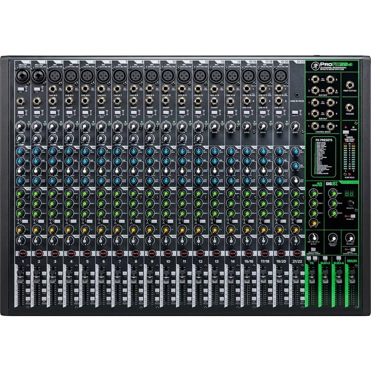 Mackie ProFX22v3, 22-Kanal Studio- und Livemixer mit integrierter FX-Engine und Waveform OEM Unterstützung