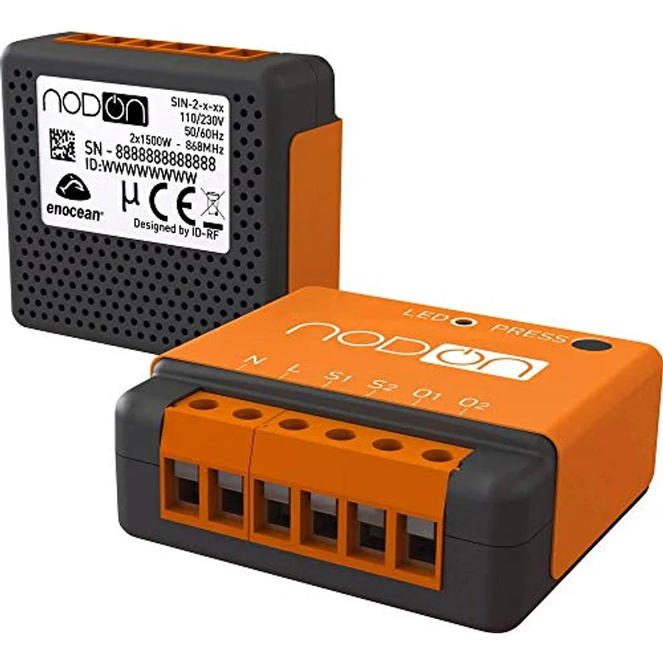 NodOn SIN-2-2-01 EnOcean Unterputz Modul 2x1,15W Schaltleistung 2 Kanäle – Bild 2