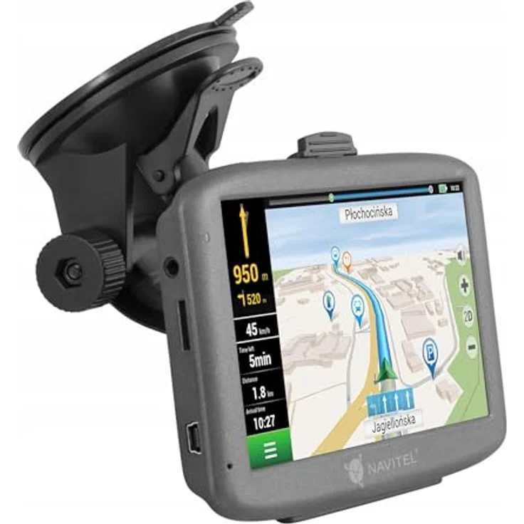 Navitel E501, Fahrzeug Navigation mit 5" TFT Touchscreen, vorinstallierten 47 Karten, Blitzerwarnung und kostenloser Kartenaktualisierung – Bild 4