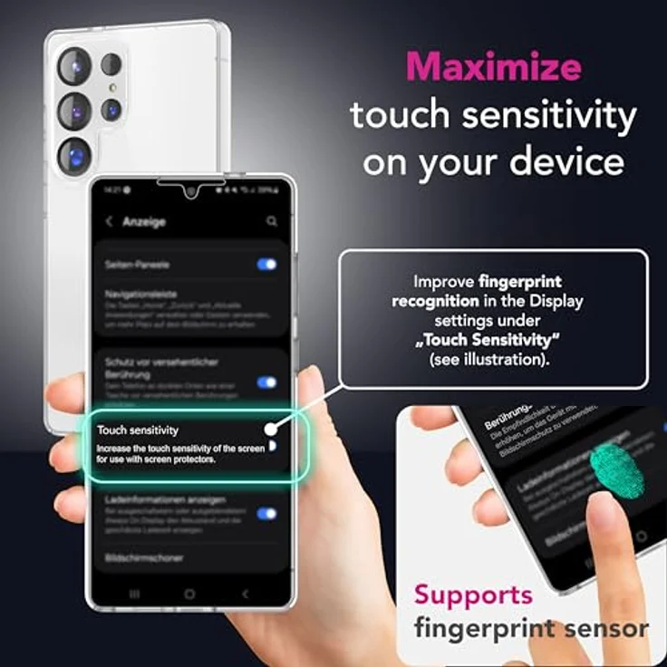 NALIA 360Guard für Samsung Galaxy S25 Ultra, Klare 360° Schutzhülle mit Displayschutz, Anti-Gelb Effekt, Full-Body Komplettschutz, kabellos Ladefähige Hülle. – Bild 4