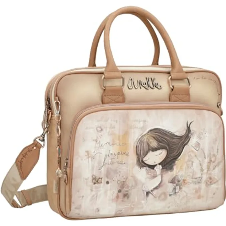 Anekke Memories Briefcase L Multicolor, Laptop-Tasche mit individuell einstellbarem Schulterriemen