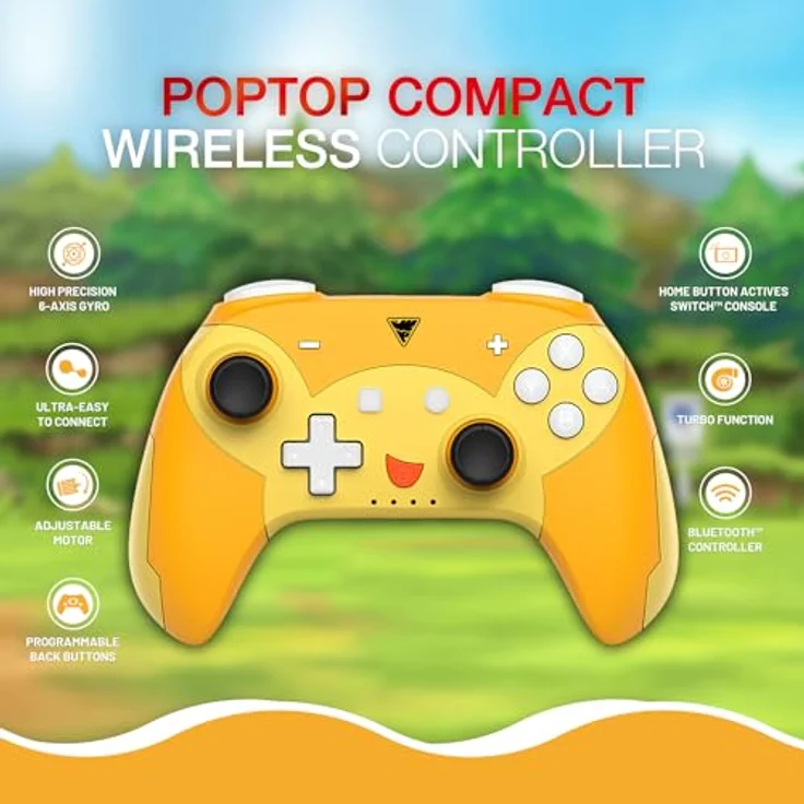 DragonShock Controller Poptop Wireless Pikachio Switch, Kabelloses Gaming-Controller mit programmierbaren Tasten und ergonomischer Gestaltung, Mehrfarbig – Bild 8