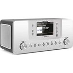 TechniSat DIGITRADIO 574 IR – Stereo-Internetradio (DAB+, FM, WLAN, Bluetooth-Audiostreaming, 4 Zoll Farbdisplay, USB, AUX in, Kopfhöreranschluss, Wecker, 10 Watt, App-/Fernbedienung) Silber