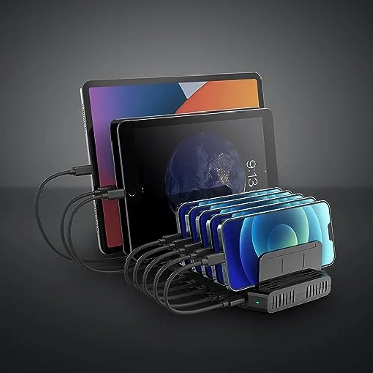 Lindy 120W 10 Port USB-Ladestation, Smart Charging, Typ-A & Typ-C, One Size – Bild 5