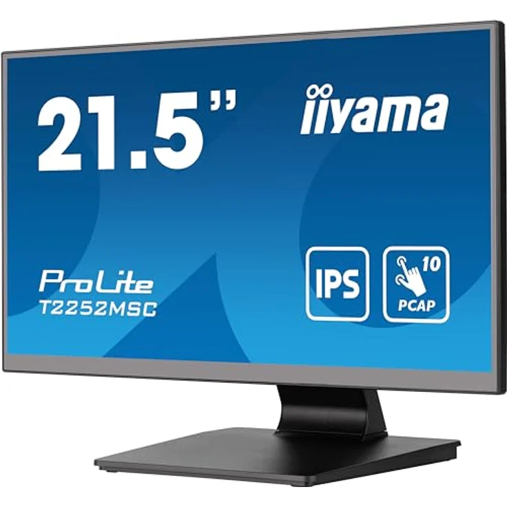 iiyama Prolite T2252MSC-B2 54,5cm 21,5" IPS LED-Monitor Full-HD 10 Punkt Multitouch kapazitiv HDMI DP USB3.0 7H schwarz – Bild 4